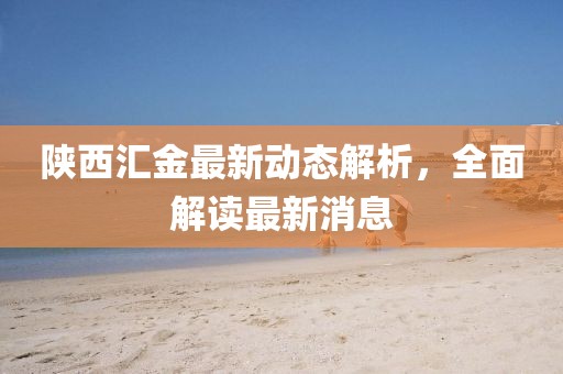 陜西匯金最新動態(tài)解析，全面解讀最新消息