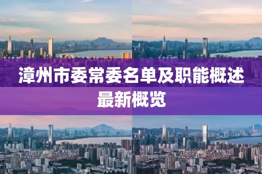 漳州市委常委名單及職能概述最新概覽