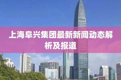 上海阜興集團最新新聞動態(tài)解析及報道