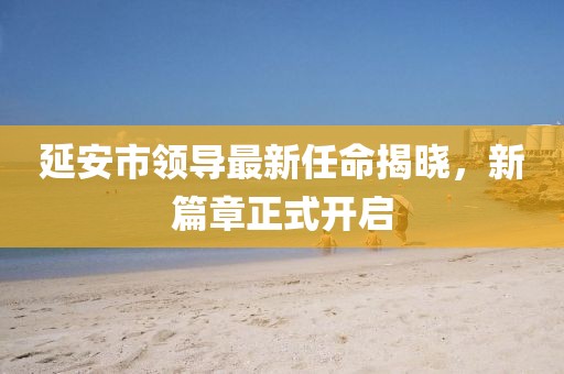 延安市領(lǐng)導(dǎo)最新任命揭曉，新篇章正式開(kāi)啟