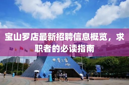 寶山羅店最新招聘信息概覽，求職者的必讀指南