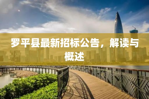 羅平縣最新招標(biāo)公告，解讀與概述