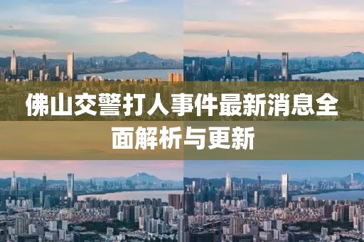 佛山交警打人事件最新消息全面解析與更新