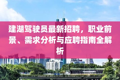 建湖駕駛員最新招聘，職業(yè)前景、需求分析與應(yīng)聘指南全解析