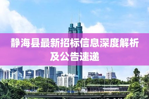 靜?？h最新招標(biāo)信息深度解析及公告速遞