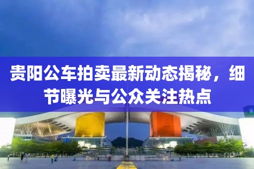 貴陽(yáng)公車拍賣最新動(dòng)態(tài)揭秘，細(xì)節(jié)曝光與公眾關(guān)注熱點(diǎn)