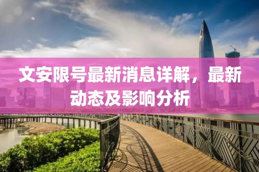 文安限號(hào)最新消息詳解，最新動(dòng)態(tài)及影響分析