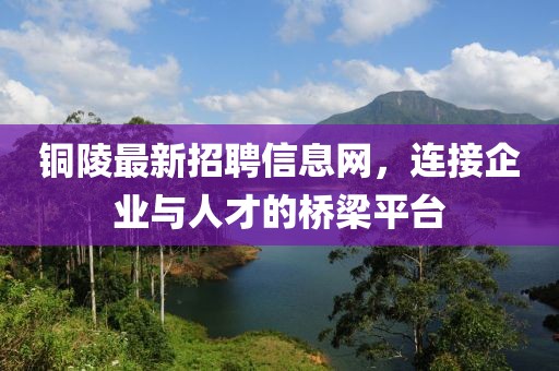 銅陵最新招聘信息網(wǎng)，連接企業(yè)與人才的橋梁平臺