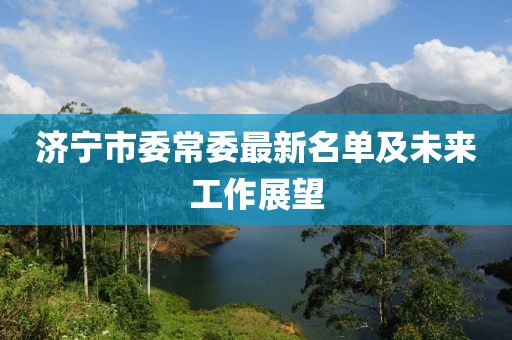 濟寧市委常委最新名單及未來工作展望