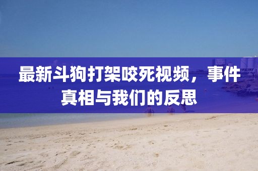 最新斗狗打架咬死視頻，事件真相與我們的反思