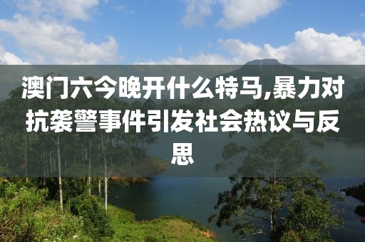 澳門六今晚開(kāi)什么特馬,暴力對(duì)抗襲警事件引發(fā)社會(huì)熱議與反思