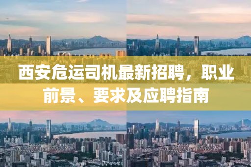 西安危運(yùn)司機(jī)最新招聘，職業(yè)前景、要求及應(yīng)聘指南