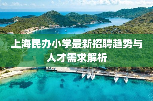 上海民辦小學(xué)最新招聘趨勢與人才需求解析
