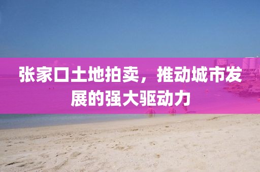 張家口土地拍賣，推動(dòng)城市發(fā)展的強(qiáng)大驅(qū)動(dòng)力