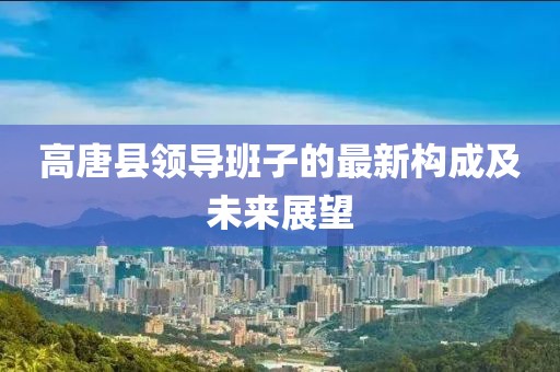 高唐縣領(lǐng)導(dǎo)班子的最新構(gòu)成及未來展望