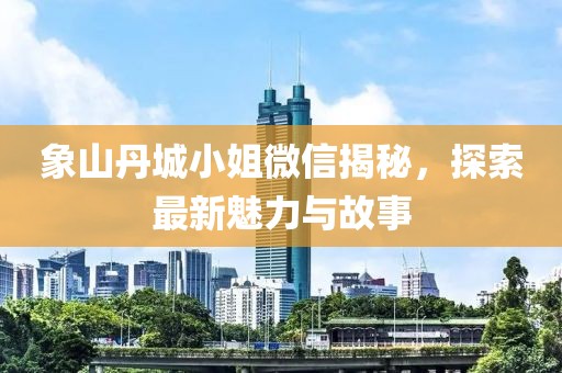 象山丹城小姐微信揭秘，探索最新魅力與故事