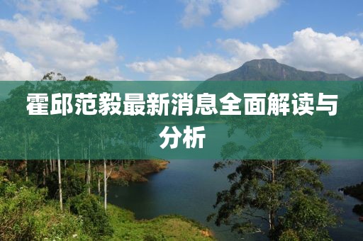 霍邱范毅最新消息全面解讀與分析