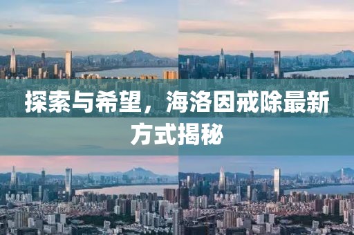 探索與希望，海洛因戒除最新方式揭秘