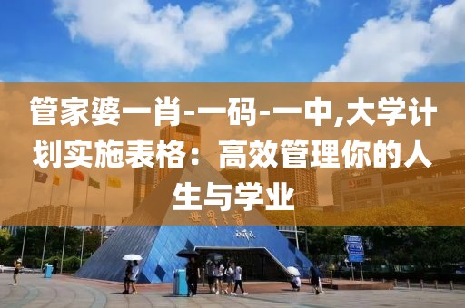 管家婆一肖-一碼-一中,大學(xué)計(jì)劃實(shí)施表格：高效管理你的人生與學(xué)業(yè)