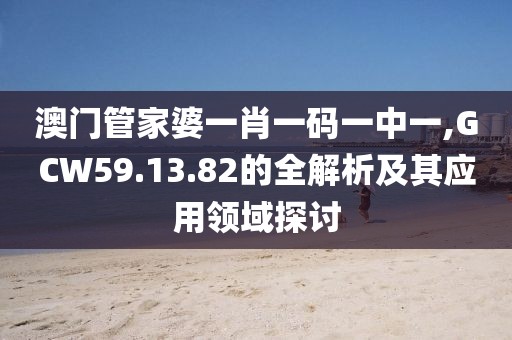 澳門管家婆一肖一碼一中一,GCW59.13.82的全解析及其應(yīng)用領(lǐng)域探討