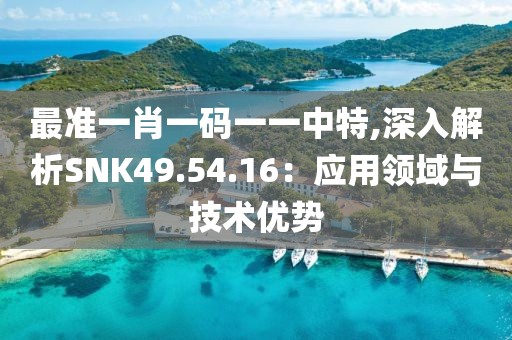 最準(zhǔn)一肖一碼一一中特,深入解析SNK49.54.16：應(yīng)用領(lǐng)域與技術(shù)優(yōu)勢(shì)