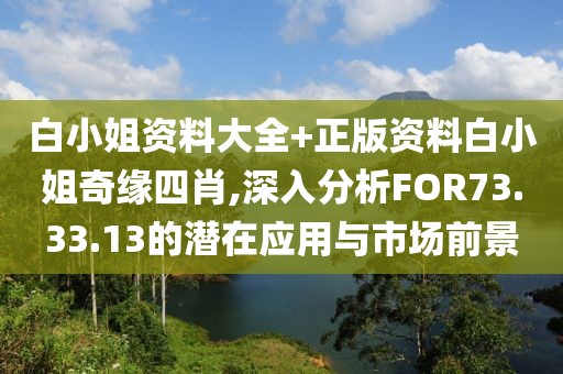 白小姐資料大全+正版資料白小姐奇緣四肖,深入分析FOR73.33.13的潛在應(yīng)用與市場(chǎng)前景