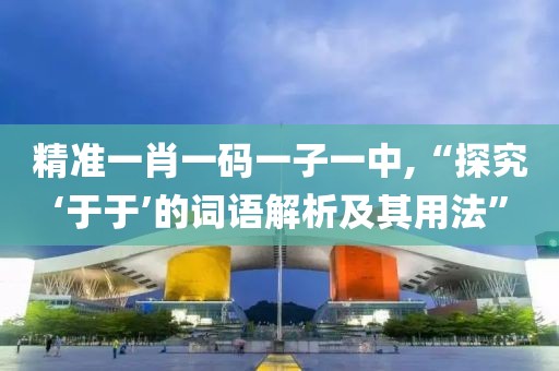 精準一肖一碼一子一中,“探究‘于于’的詞語解析及其用法”
