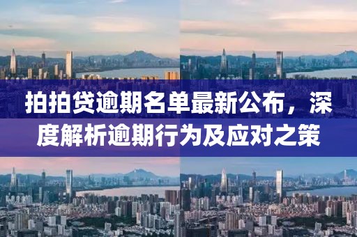 拍拍貸逾期名單最新公布，深度解析逾期行為及應對之策